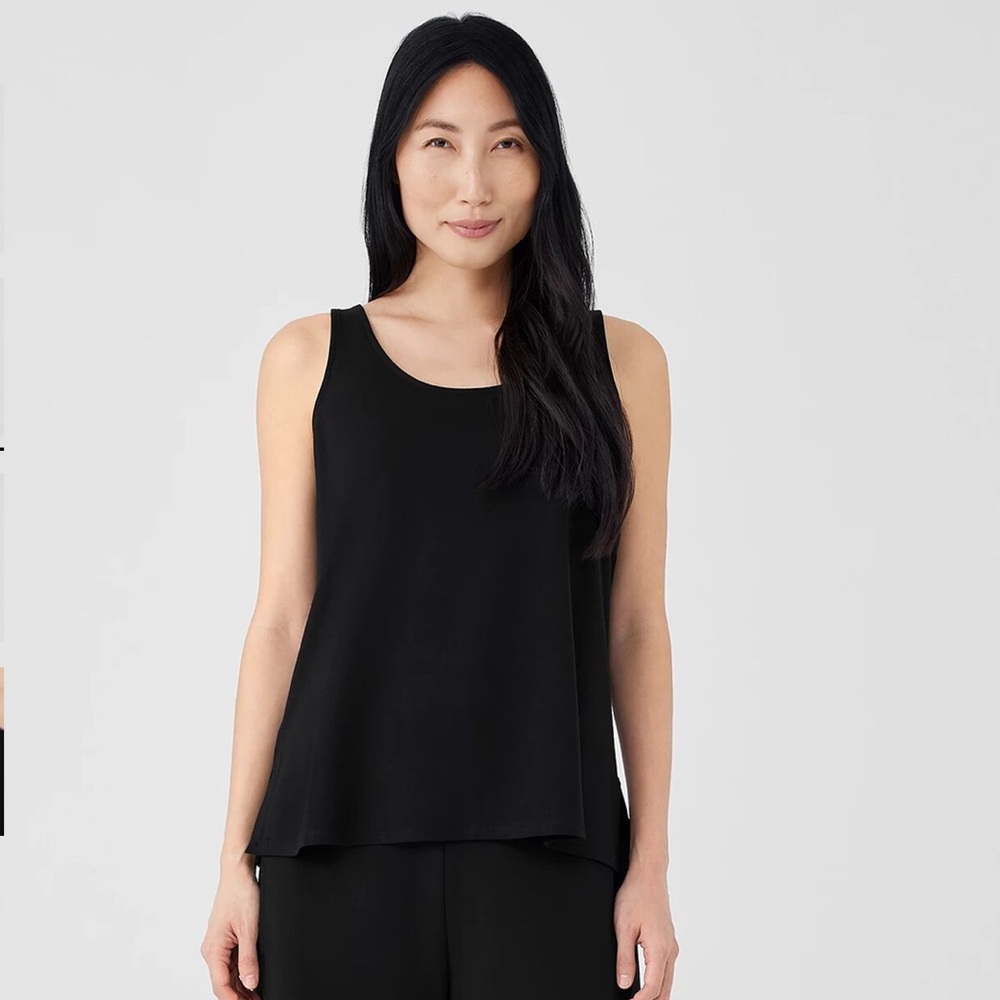 Eileen Fisher Stretch Jersey Knit Tank Top Size Medium